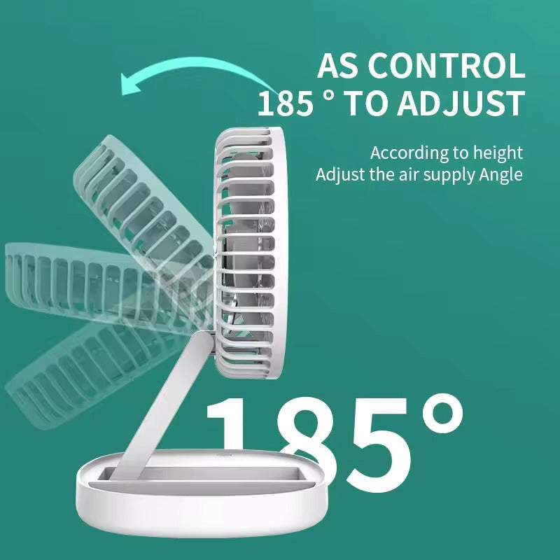 Foldable Desktop Mini Fan with Light