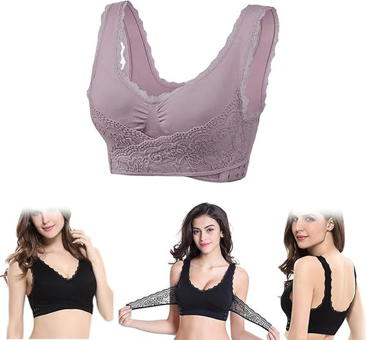 Today Offer 30% Off - Comfy Corset Bra Front Cross Side Buckle Lace Bras